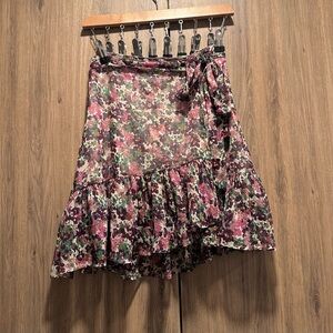 Morgan De Toi Floral Ruffle Skirt
